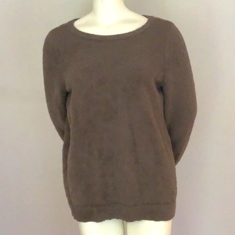 Chico’s Taupe Fuzzy Sweater - Picture 2 of 11